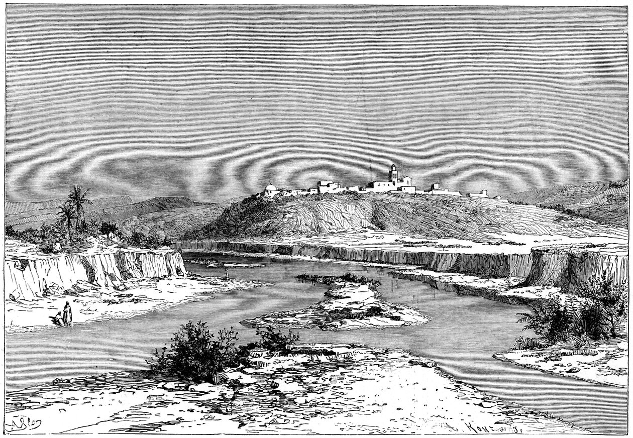 O Mejerda em Slugia, acima de Mejez-el-Bad, c1890 de Armand Kohl