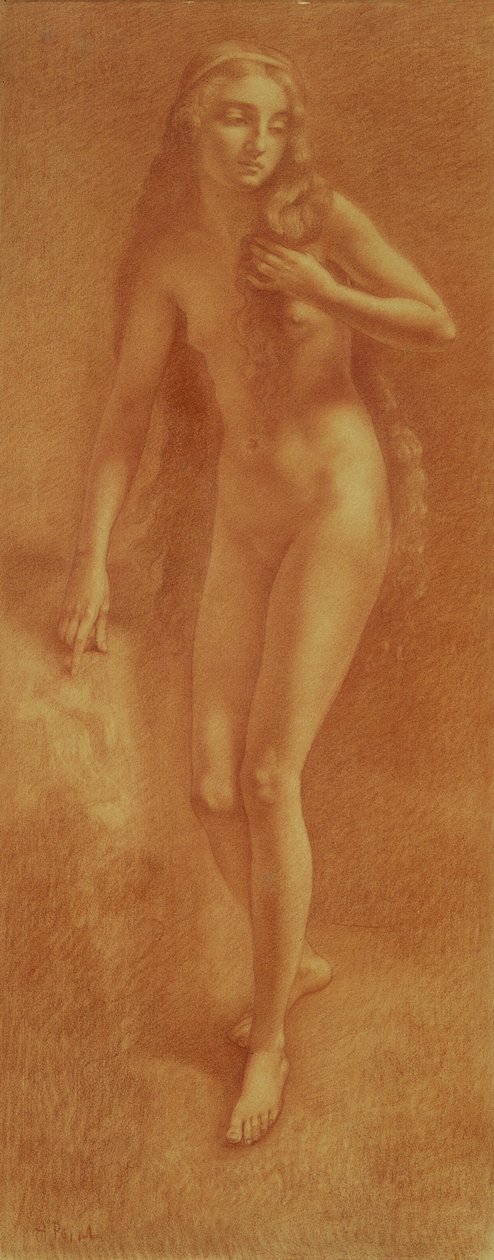 Nu Fêmea (giz vermelho) de Armand Point