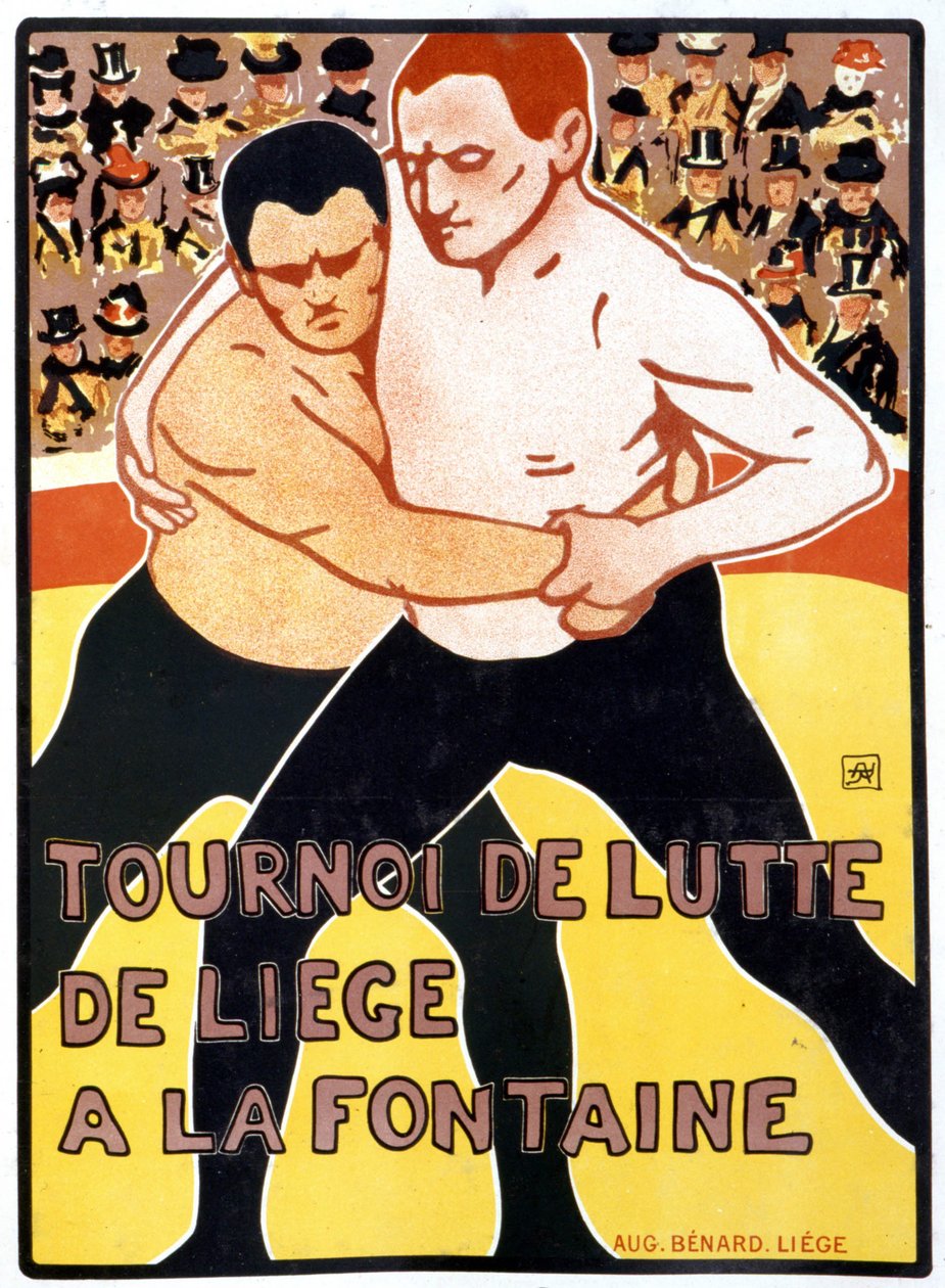Torneio de Liège na fonte de Armand Rassenfosse