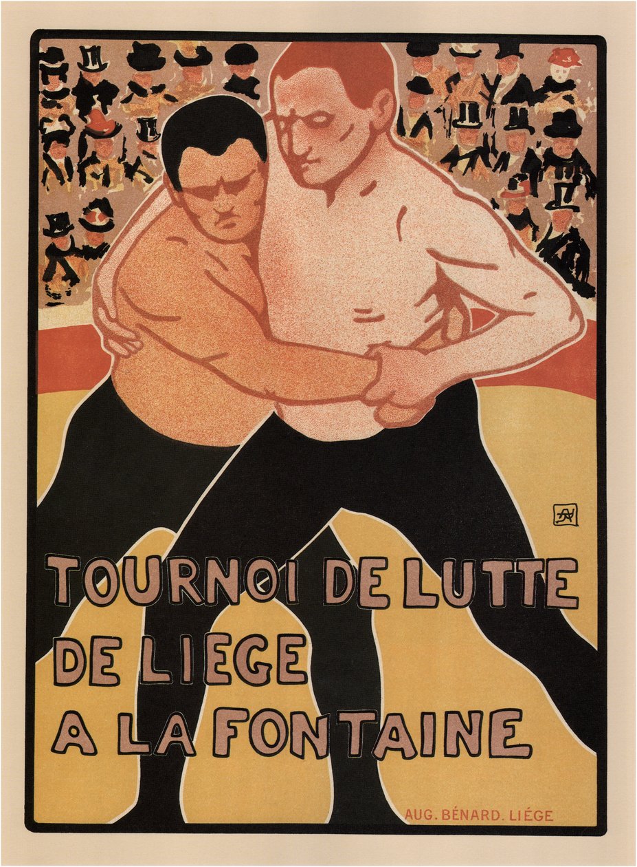 Torneio de luta livre, Liège, 1899 de Armand Rassenfosse