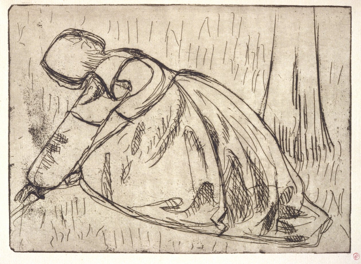 La Glaneuse (The Gleaner) (gravura) de Armand Séguin