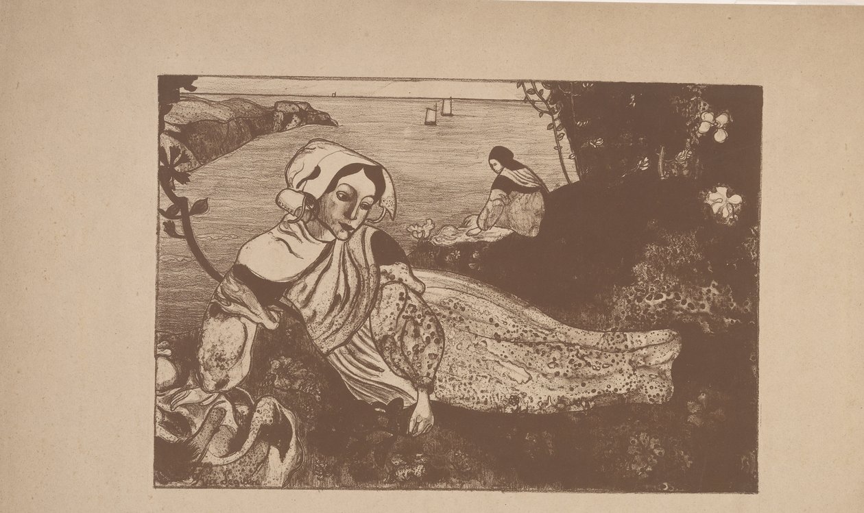 La Primavere (Primavera) 1894 (zincografia) de Armand Séguin