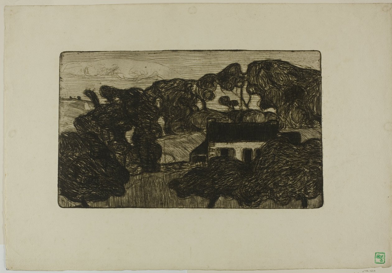 Casa de fazenda cercada por árvores de Armand Séguin