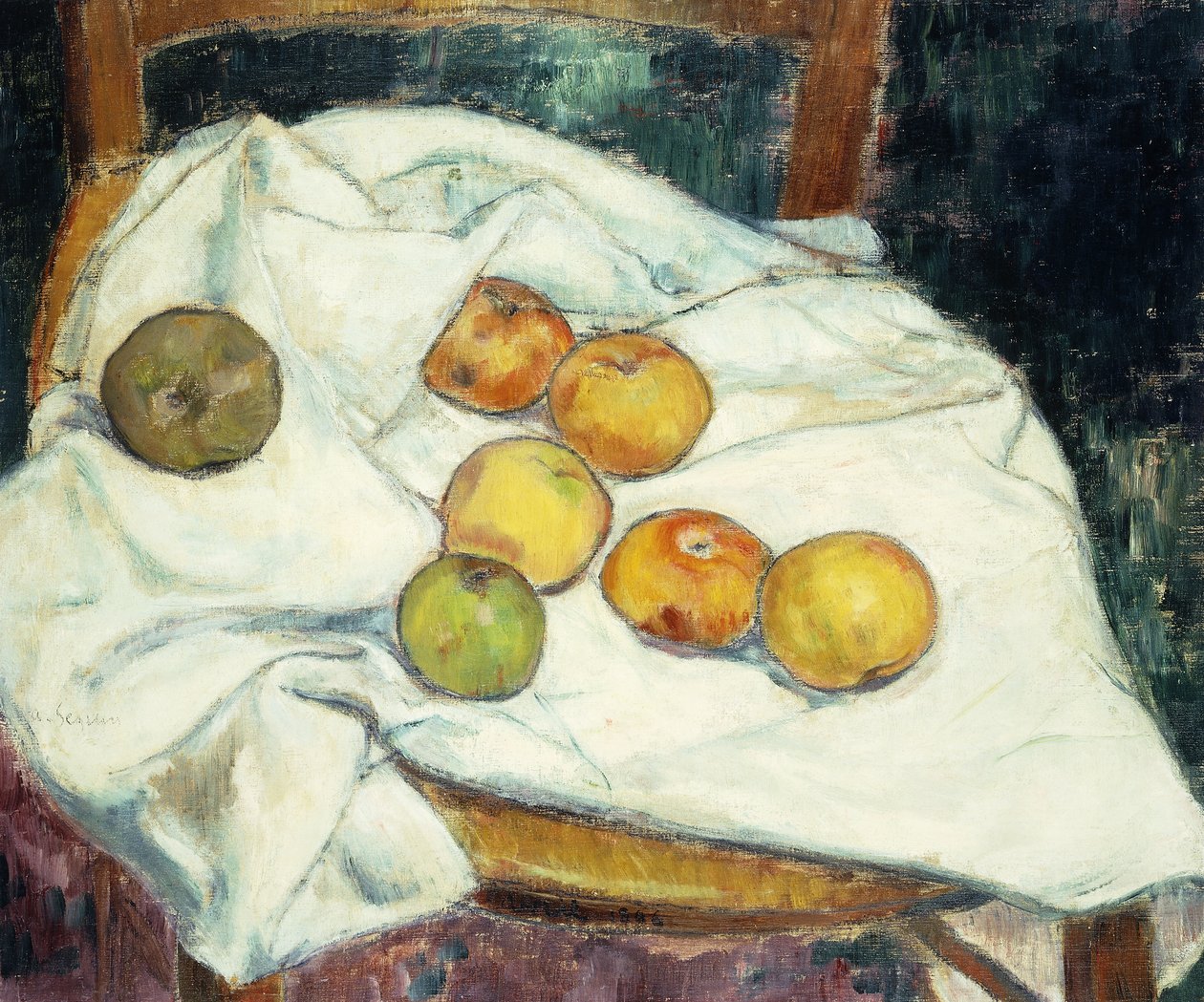 Ainda-vida com maçãs; Nature Mort au Pommes, 1896 de Armand Séguin