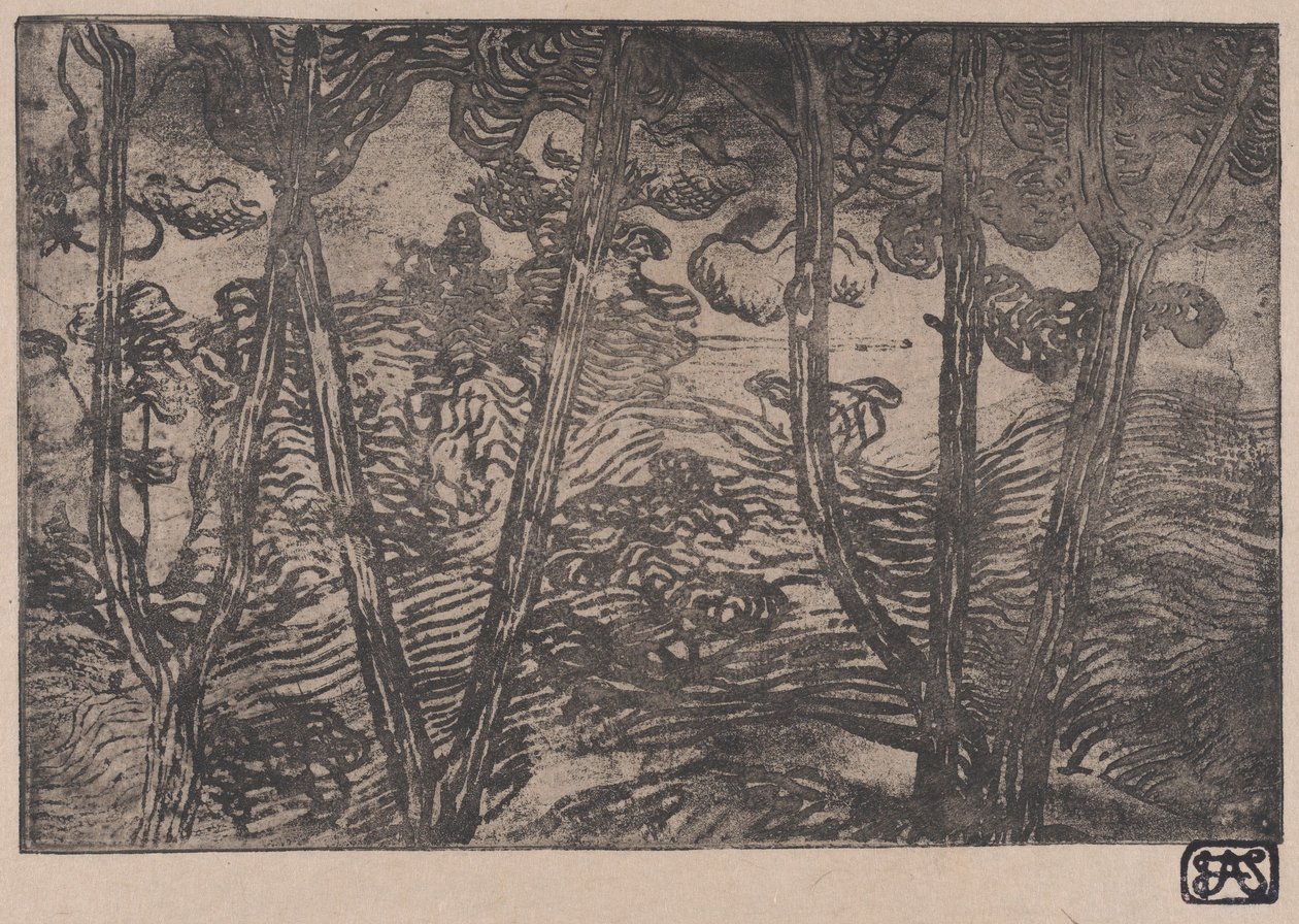 Árvores à noite, ca. 1894. de Armand Séguin