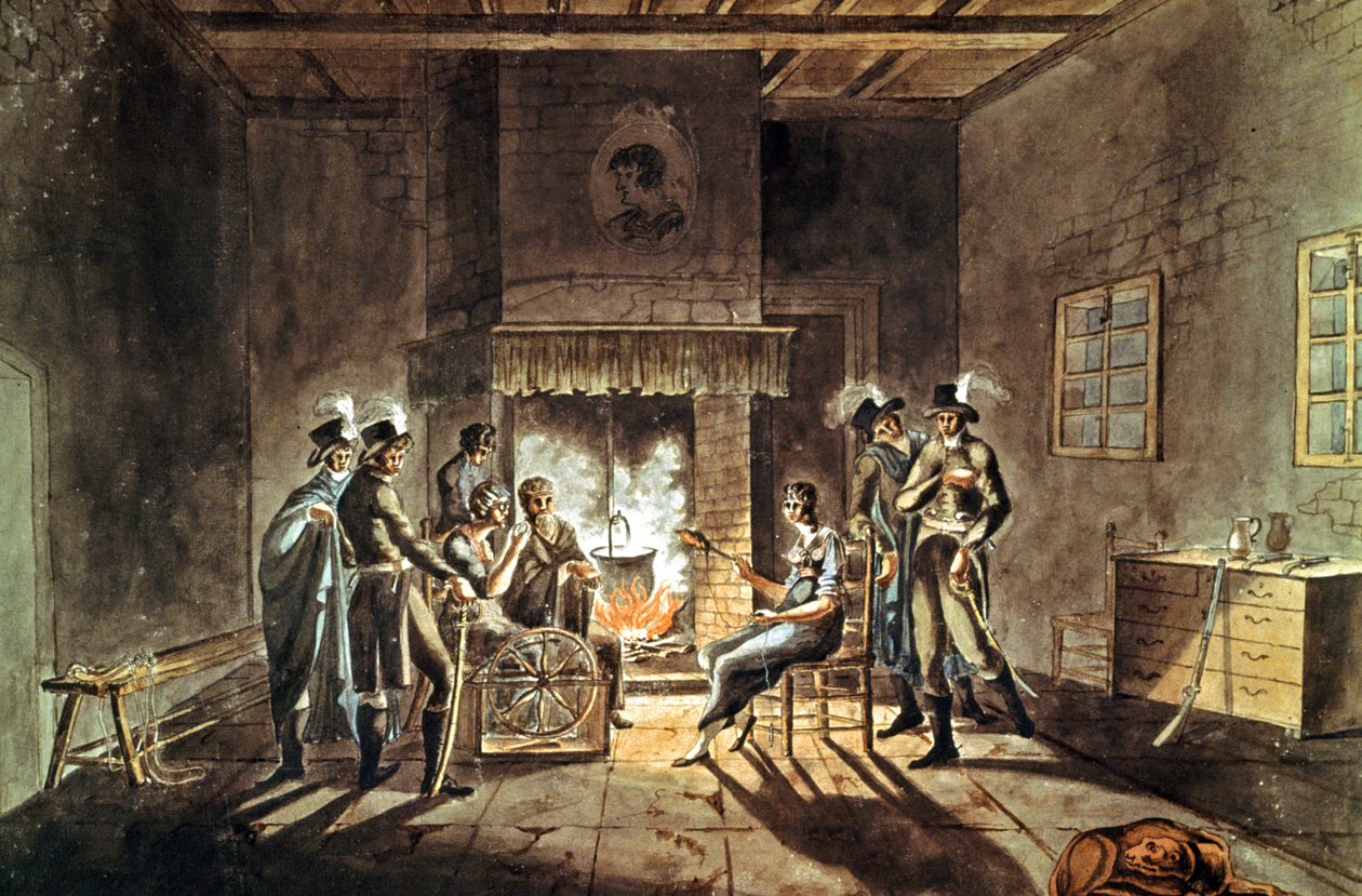 Conspiração do Cadoudal, início do século XIX (guache) de Armand de Polignac