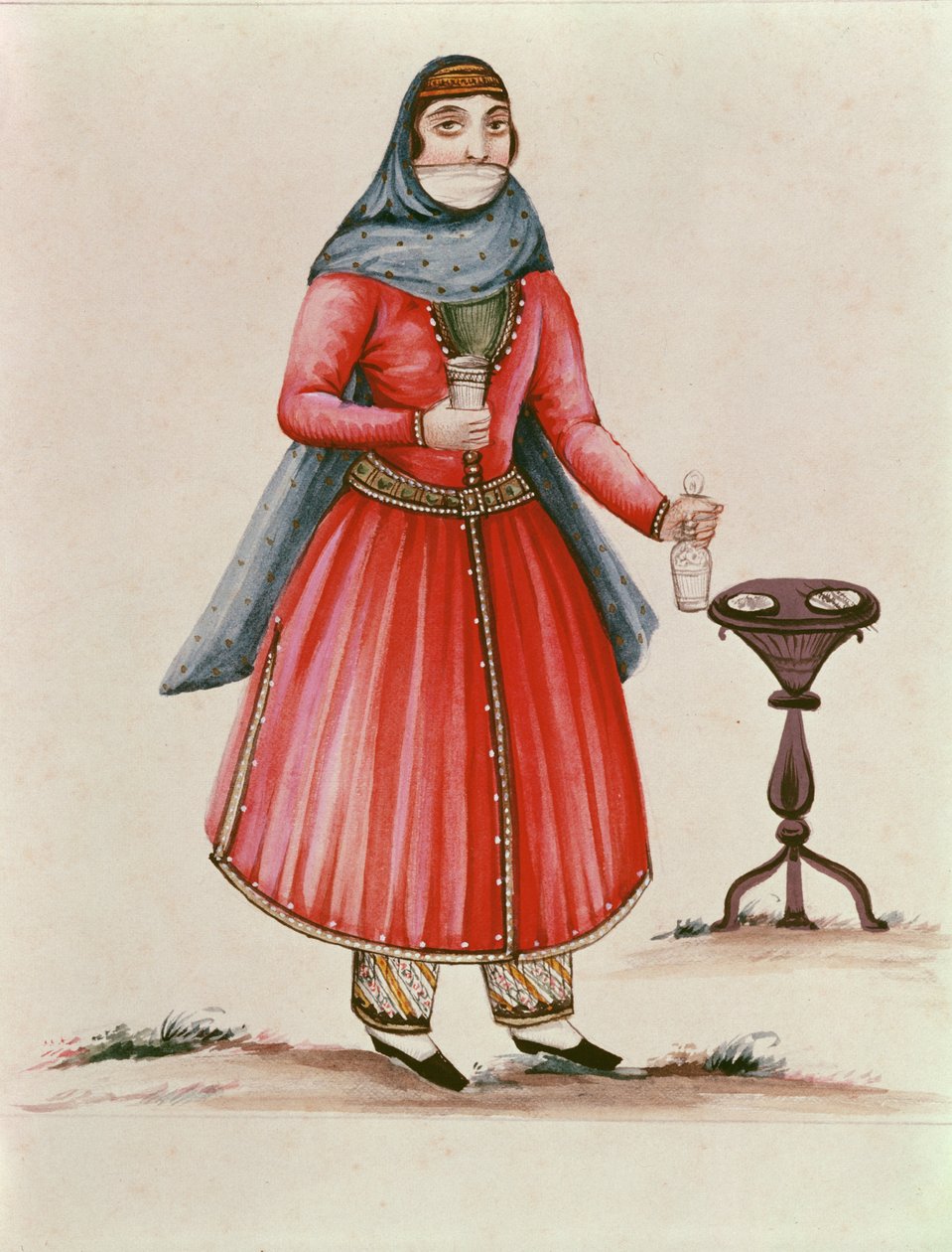 Traje armênio c.1840 (wc no papel) de Armenian School