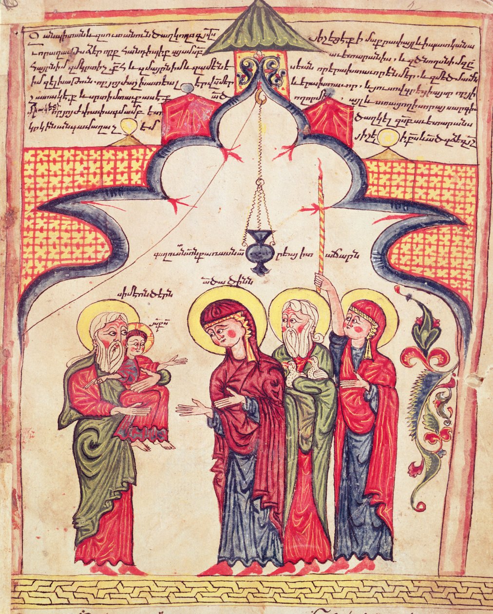 Apresentação no Templo a partir de um Evangelho, c.1200 de Armenian School
