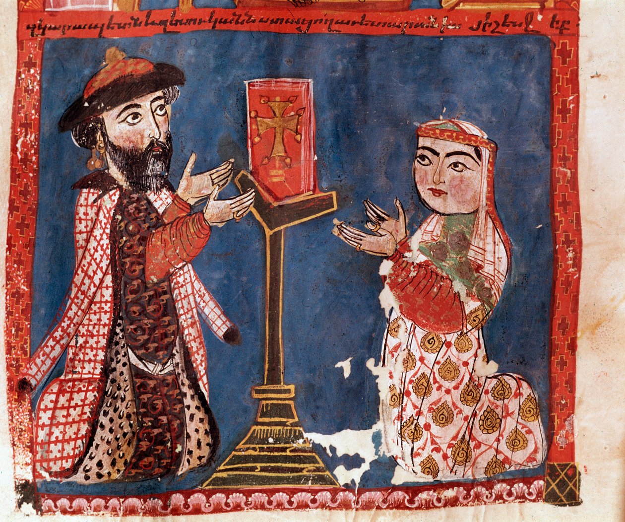 Os dois dadores (miniatura de Armenian School