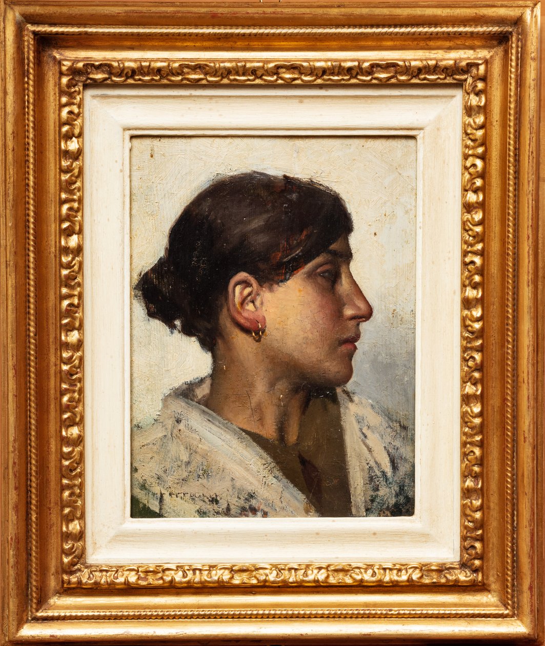 Mulher plebeia (óleo sobre painel) de Arnaldo Ferraguti