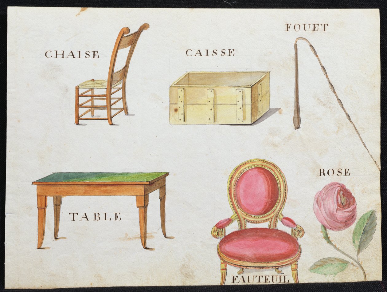 Ilustrações de "Um Livro do Alfabeto Francês de 1814", pub. de Charles Plante Fine Arts, 1814 de Arnaud de Beauregard