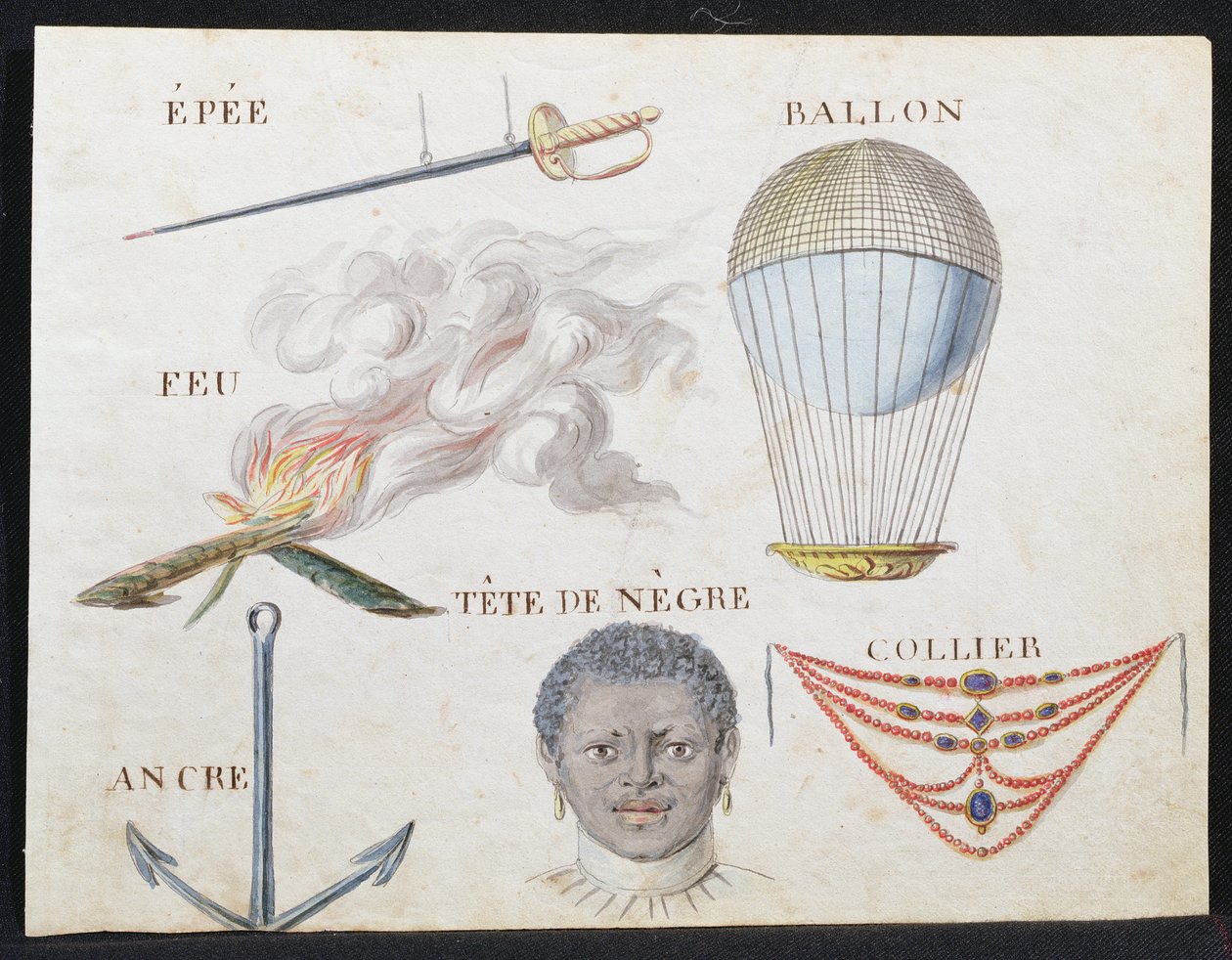 Ilustrações de "Um Livro do Alfabeto Francês de 1814", pub. de Charles Plante Fine Arts, 1814 de Arnaud de Beauregard