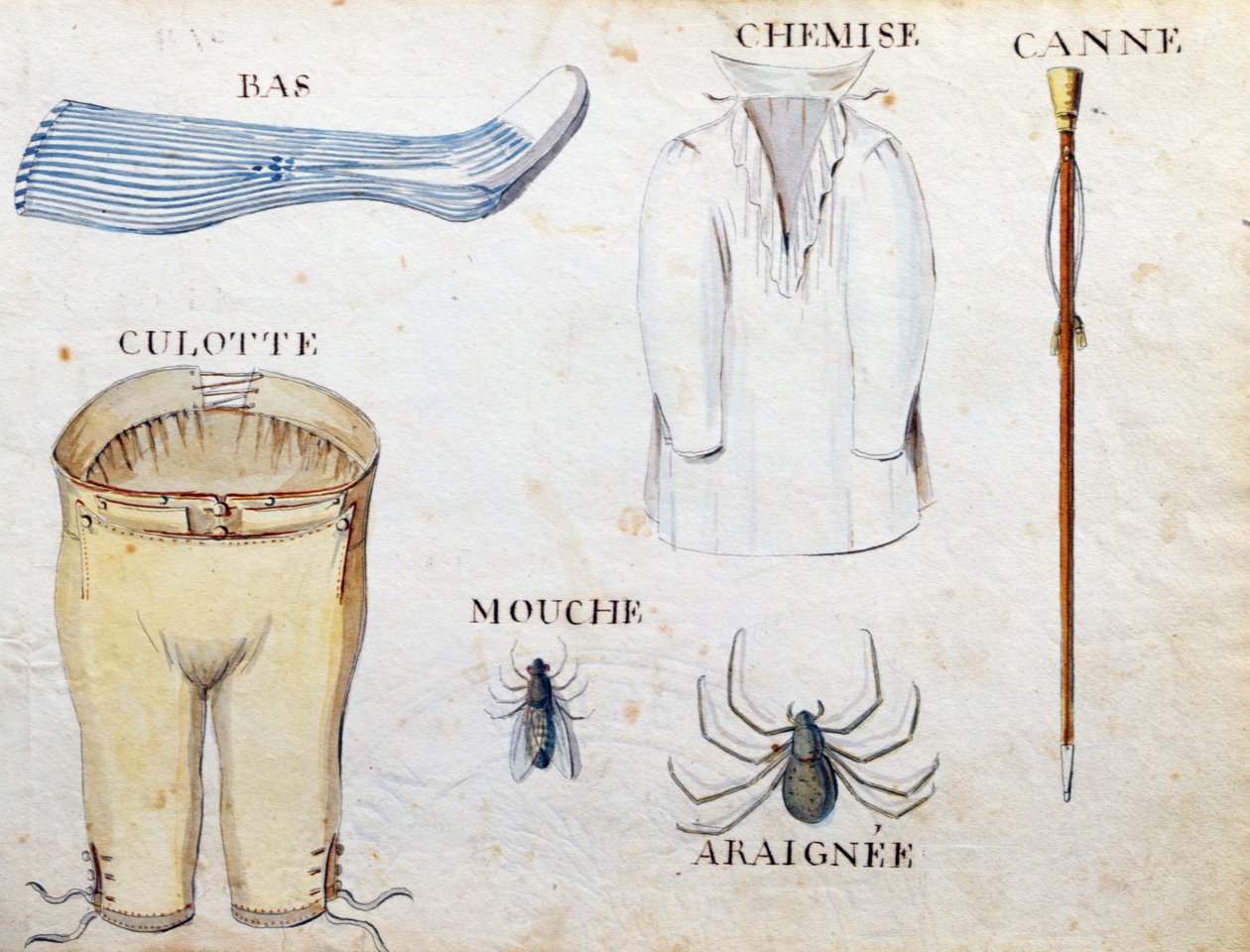Ilustrações de "Um Livro do Alfabeto Francês de 1814", pub. de Charles Plante Fine Arts, 1814 de Arnaud de Beauregard