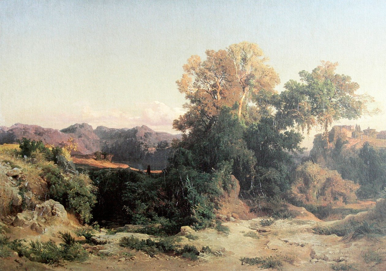 Nas montanhas albanesas de Arnold Böcklin