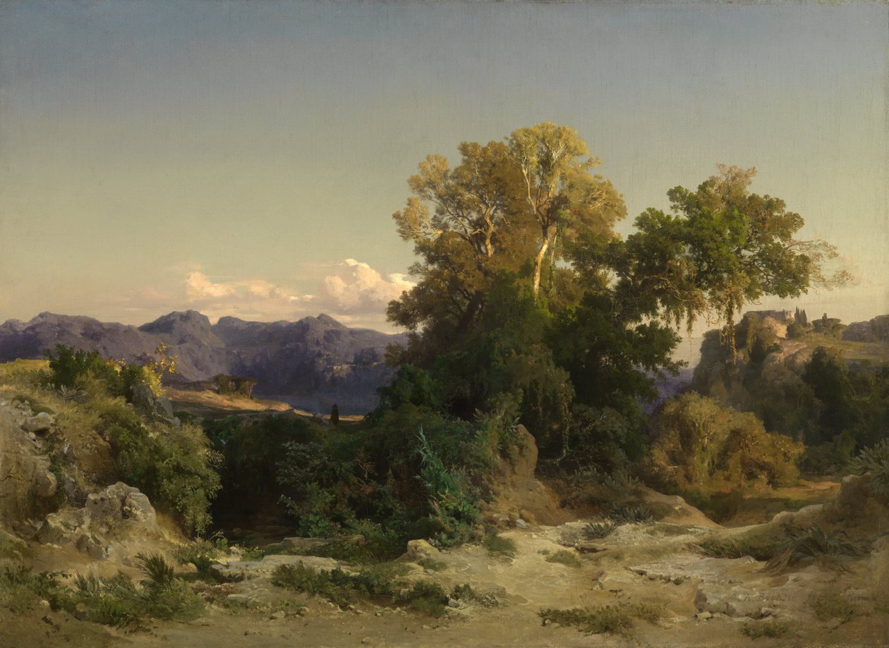Paisagem na Campagna Romana de Arnold Böcklin