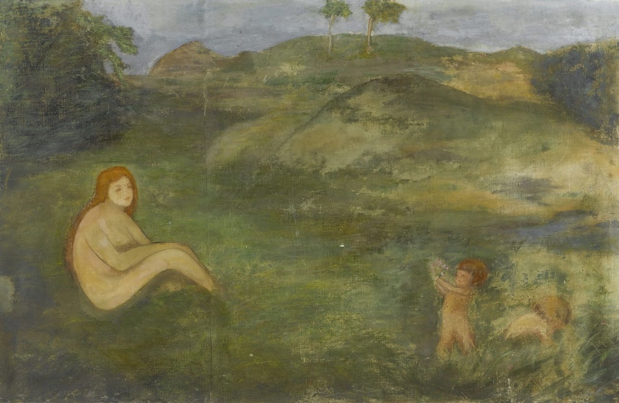 Ninfa no prado como representante dos tempos pré-históricos (1858) de Arnold Böcklin