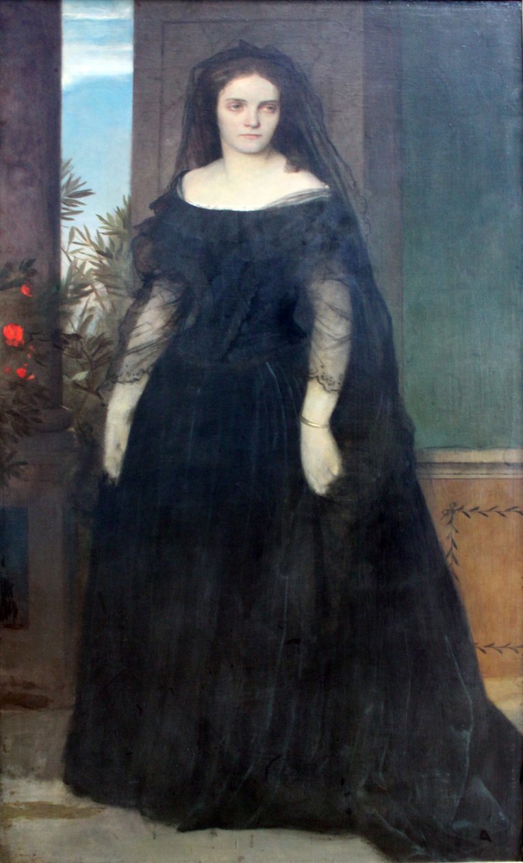 Retrato da atriz Fanny Janauschek de Arnold Böcklin