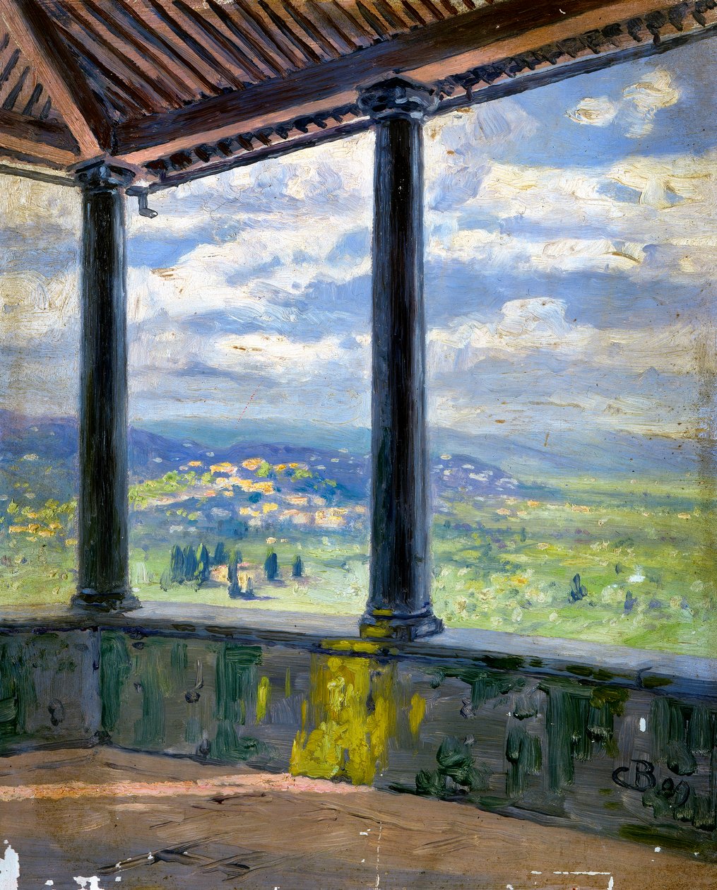 Paisagem toscana de Arnold Böcklin