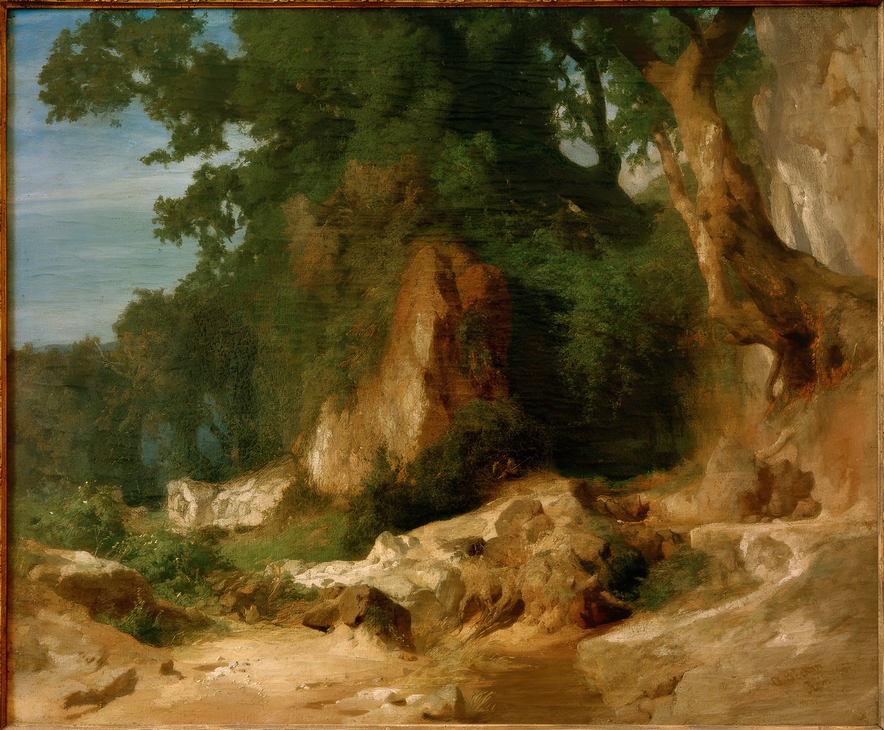 Encosta rochosa nas montanhas da Albânia de Arnold Böcklin