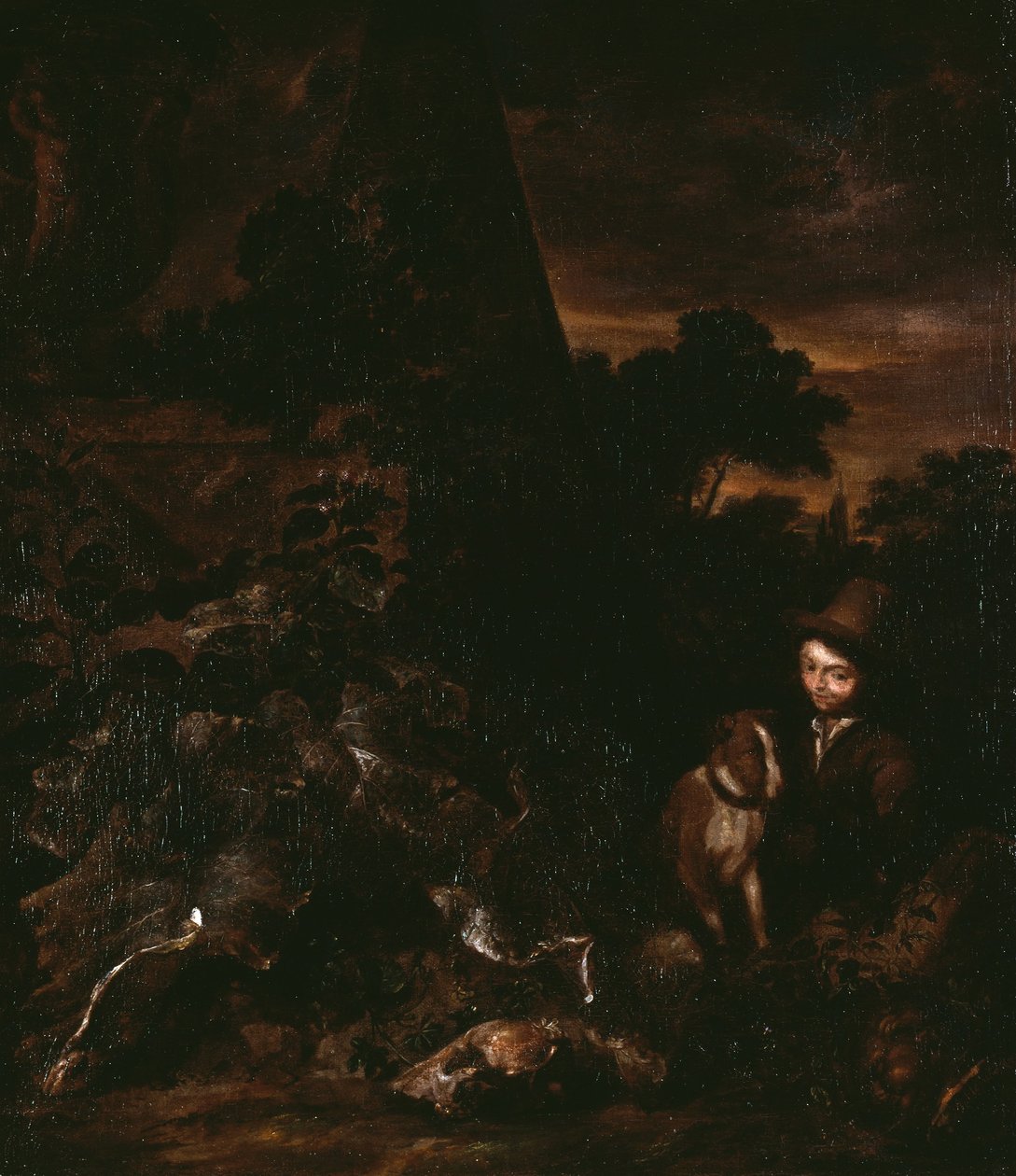 Paisagem, com, desportista de Arnold Houbraken