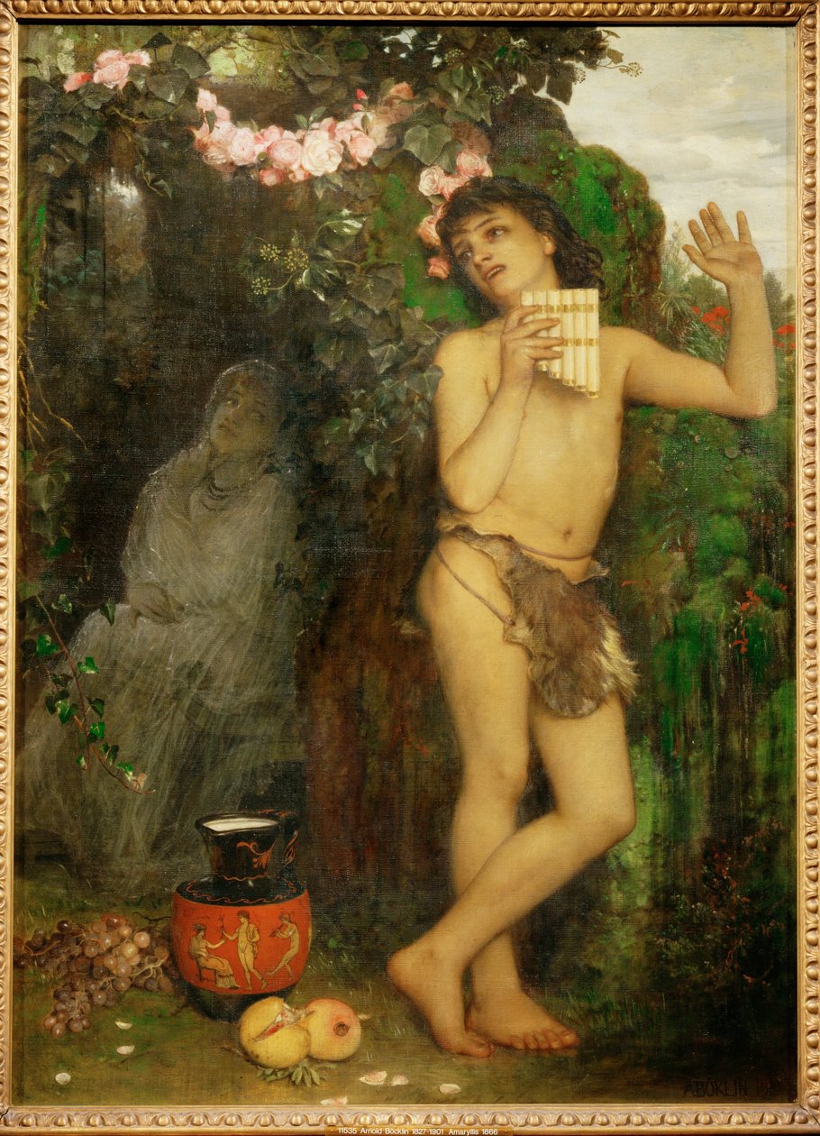 Die Klage des Schaefers - A queixa do pastor ... (pintura sobre tela) de Arnold Böcklin