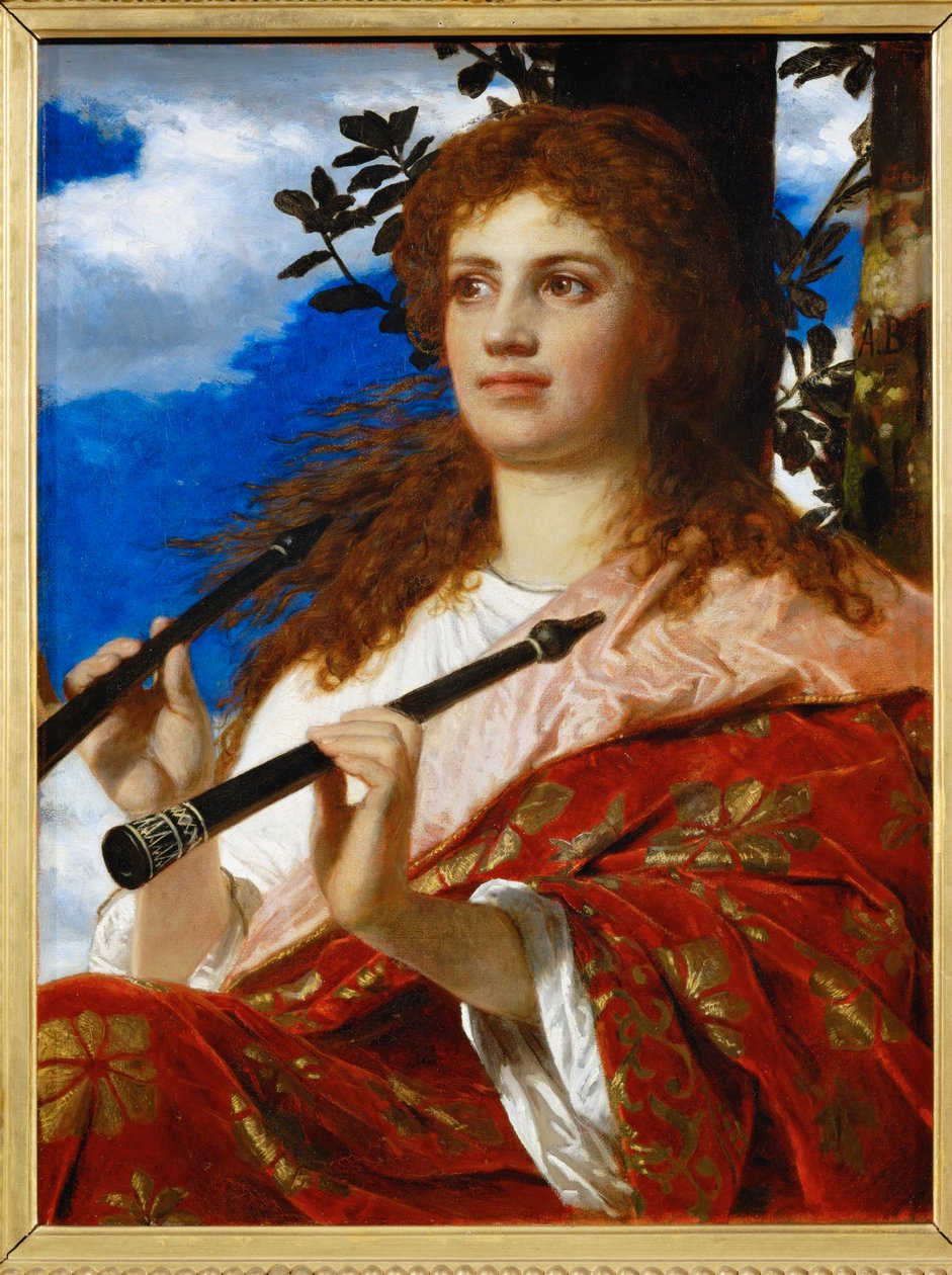 Die Muse des Anakreon - A musa de Anakreon ... (pintura sobre tela) de Arnold Böcklin