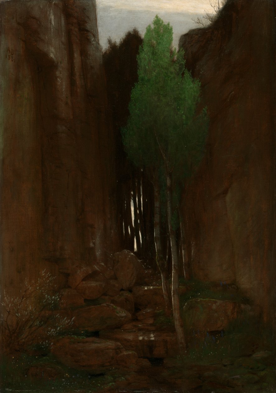 Primavera em um desfiladeiro estreito de Arnold Böcklin