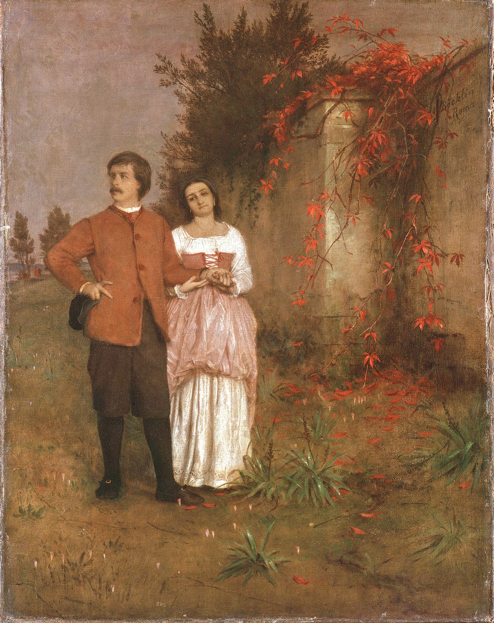 Arnold Böcklin com a sua esposa de Arnold Böcklin