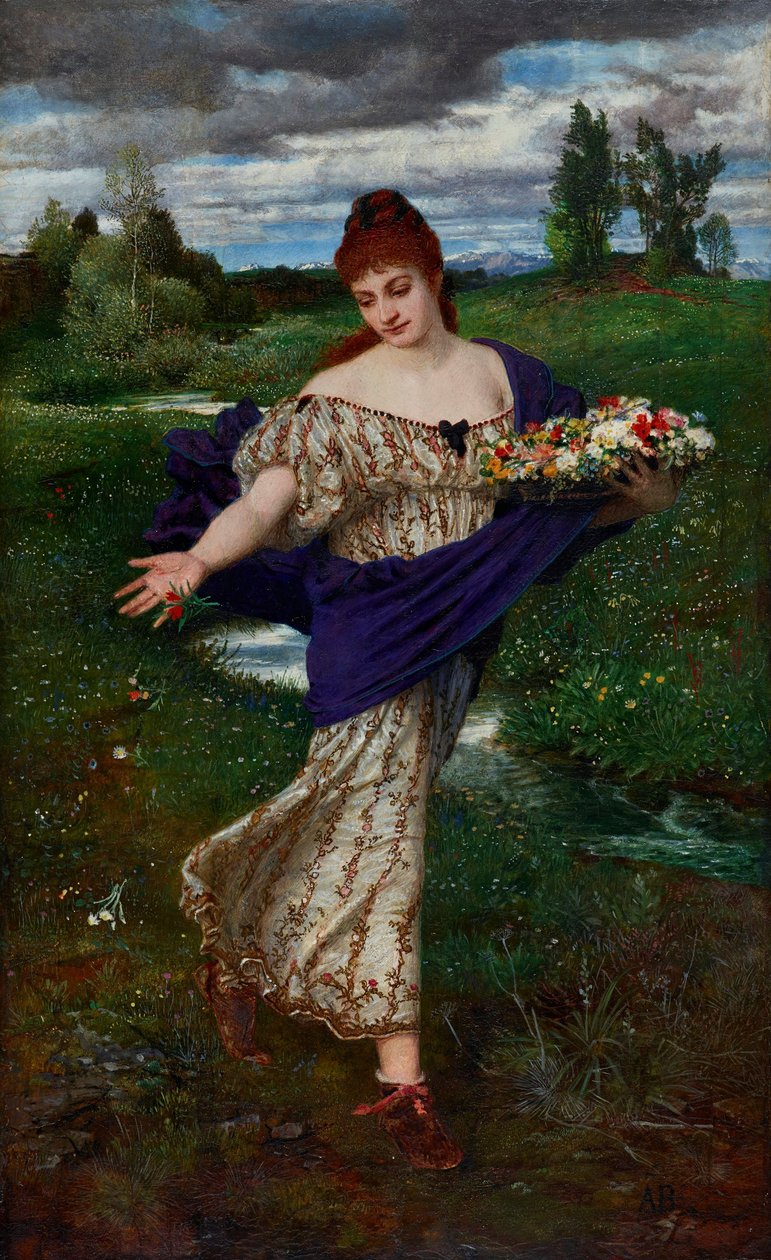 Flora, a espalhar flores de Arnold Böcklin