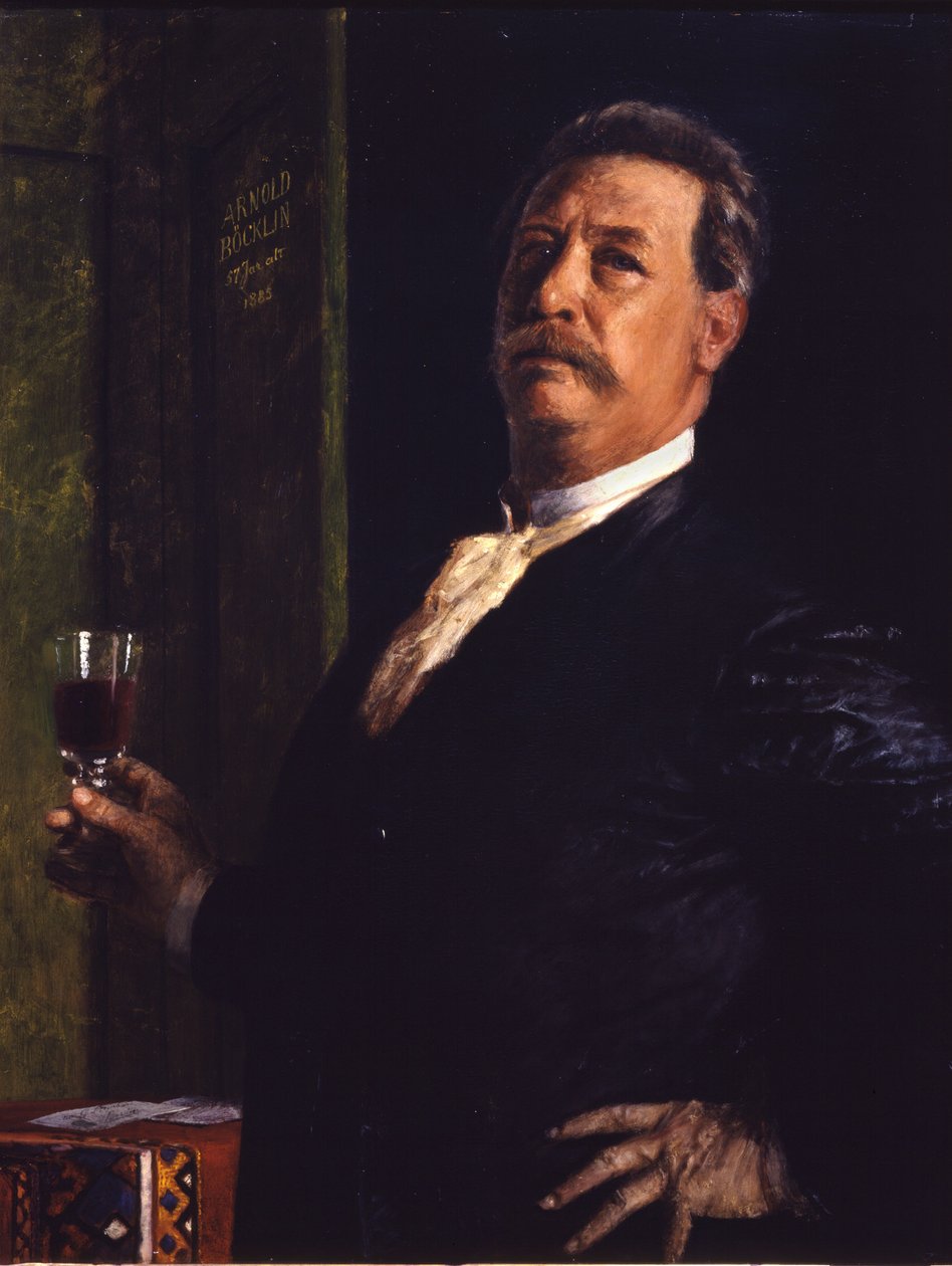Auto-retrato com o copo de vinho de Arnold Böcklin