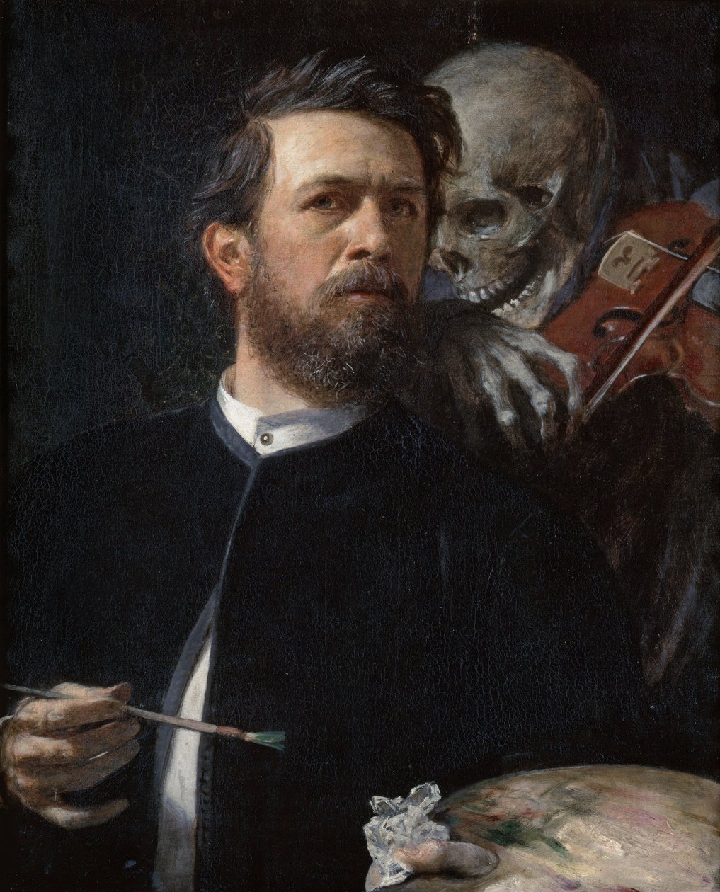 Auto-retrato com a Morte a tocar violino de Arnold Böcklin