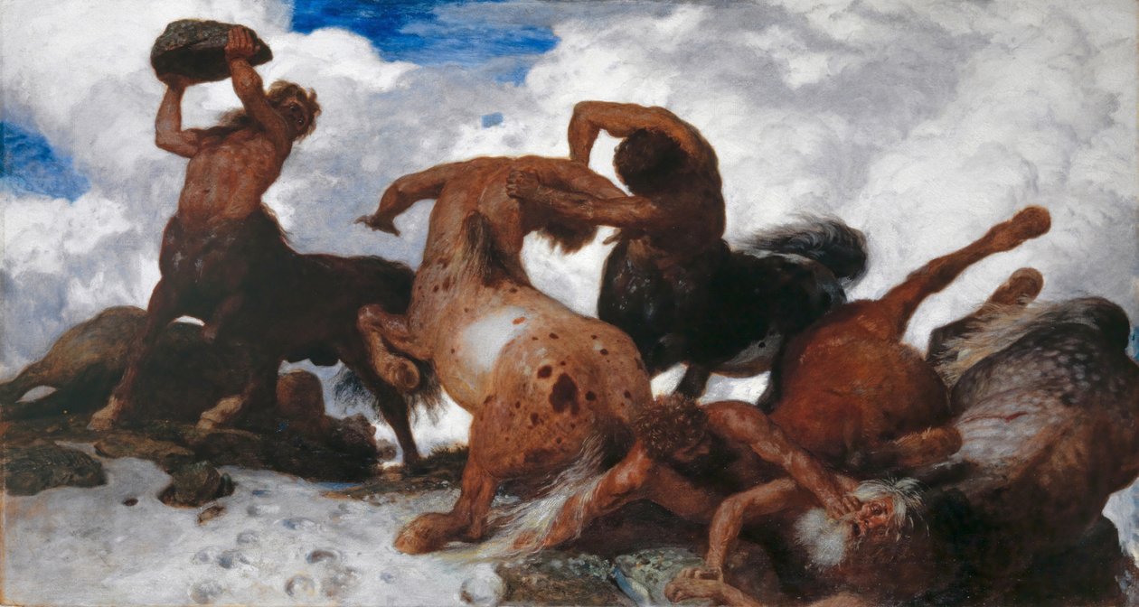 Batalha dos Centauros, 1872-73 de Arnold Böcklin