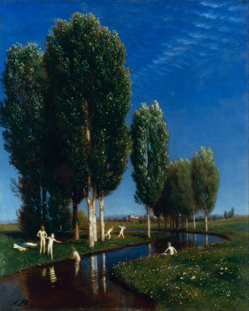 Alemão:  Der Sommertag Dia de verão de Arnold Böcklin