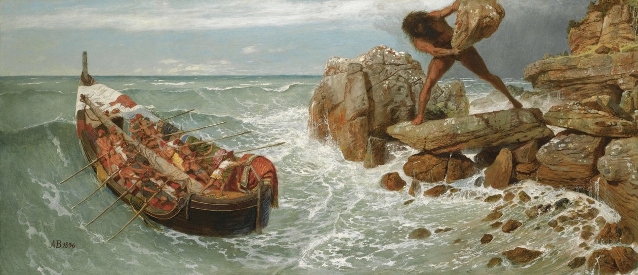 Odisseu e Polifemo, 1896 de Arnold Böcklin