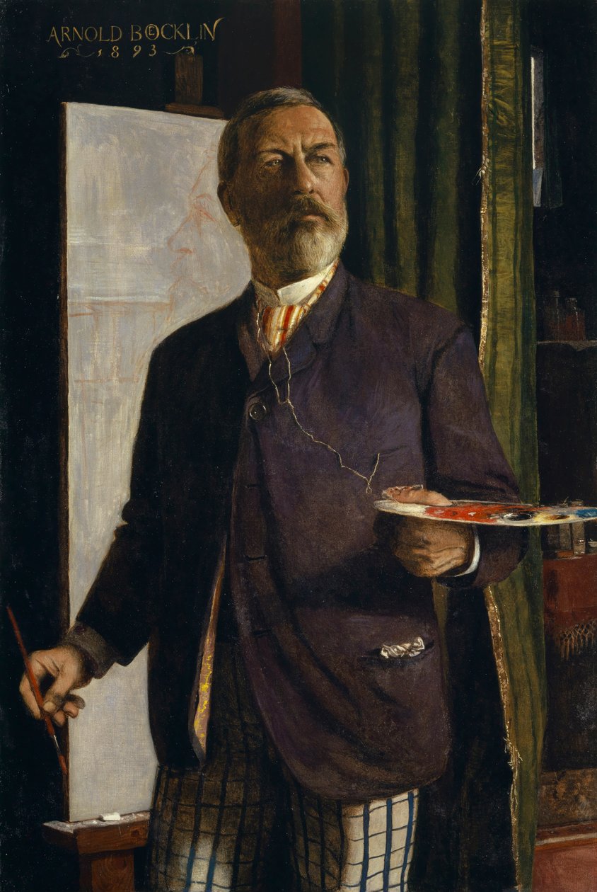 Auto-retrato no Estúdio, 1893. de Arnold Böcklin