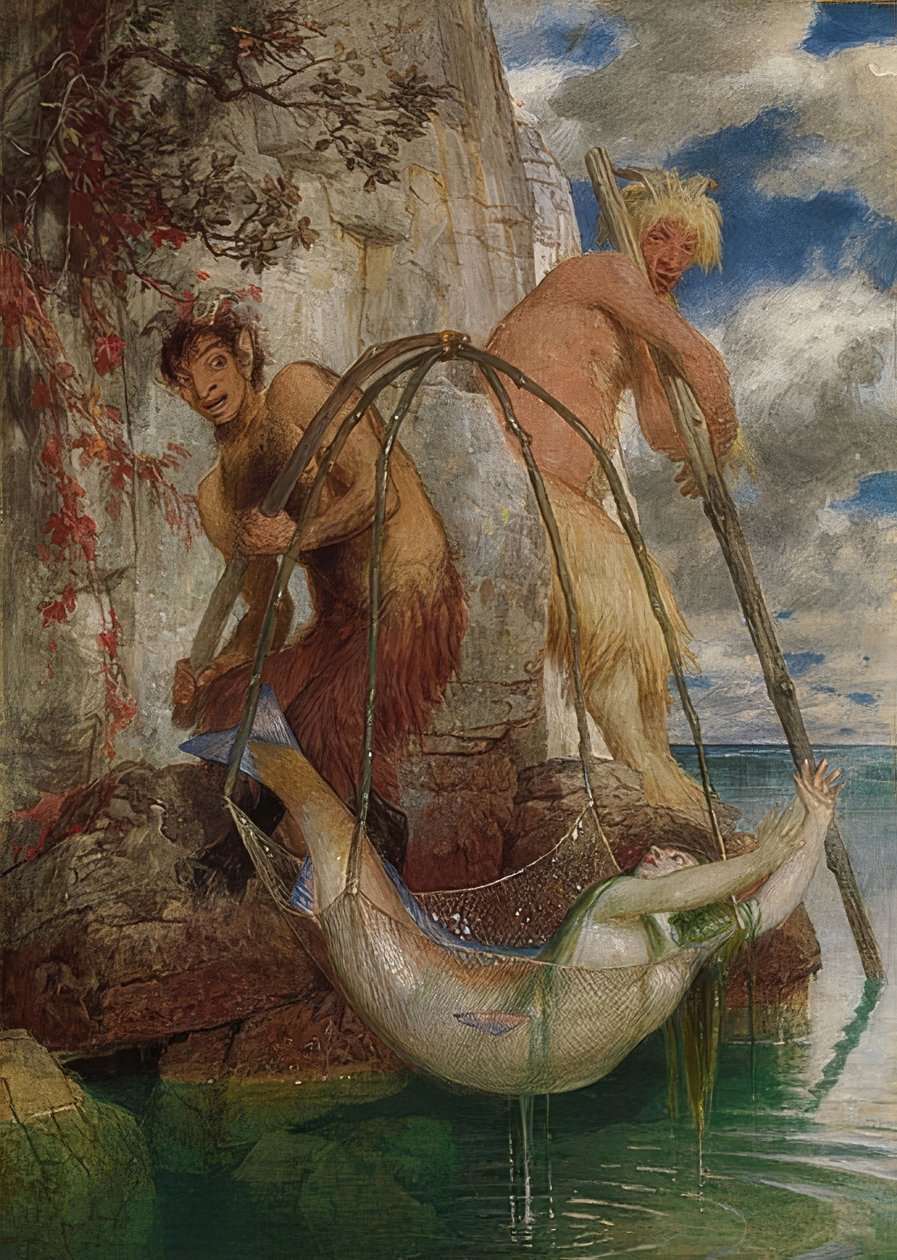 Dois encerados de pesca. 1874 de Arnold Böcklin