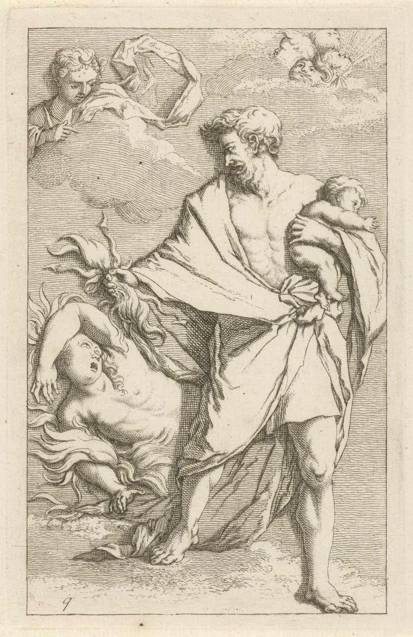 Júpiter e Semele
Toneel van sinne beelden geopent tot dienst van schilders beelthouders etc. (título da série) de Arnold Houbraken