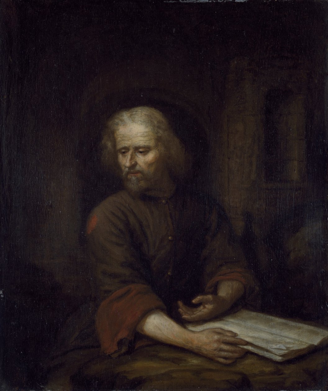 São Jerônimo (óleo no painel) de Arnold Houbraken