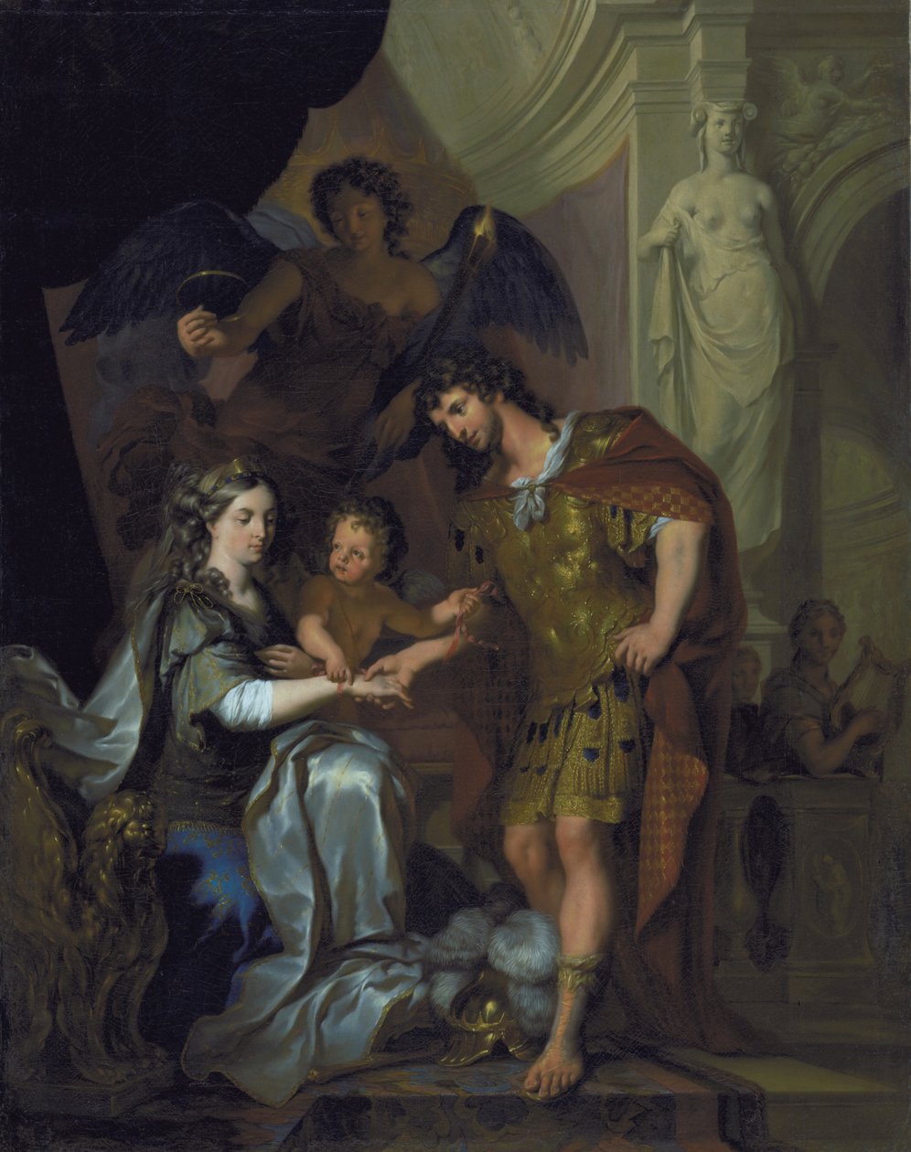 O casamento de Alexandre e Roxana (?) de Arnold Houbraken