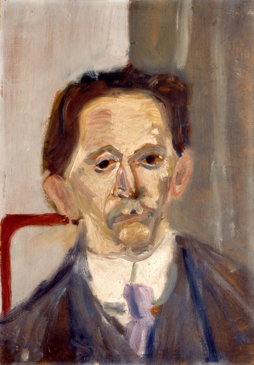 ZEMLINSKY, Alexander von - retrato de Arnold Schoenberg, óleo sobre cartão compositor e maestro austríaco de Arnold Schoenberg