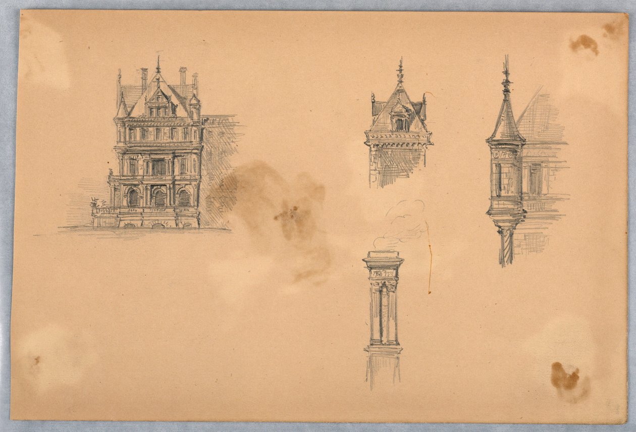 Estudos de arquitetura de Arnold William Brunner