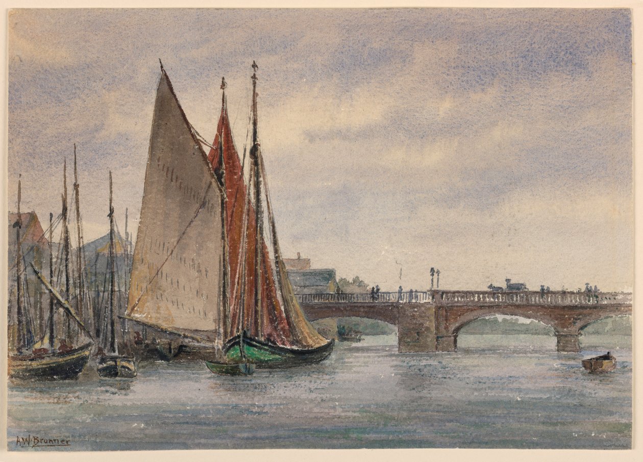 Barcos em Trouville de Arnold William Brunner
