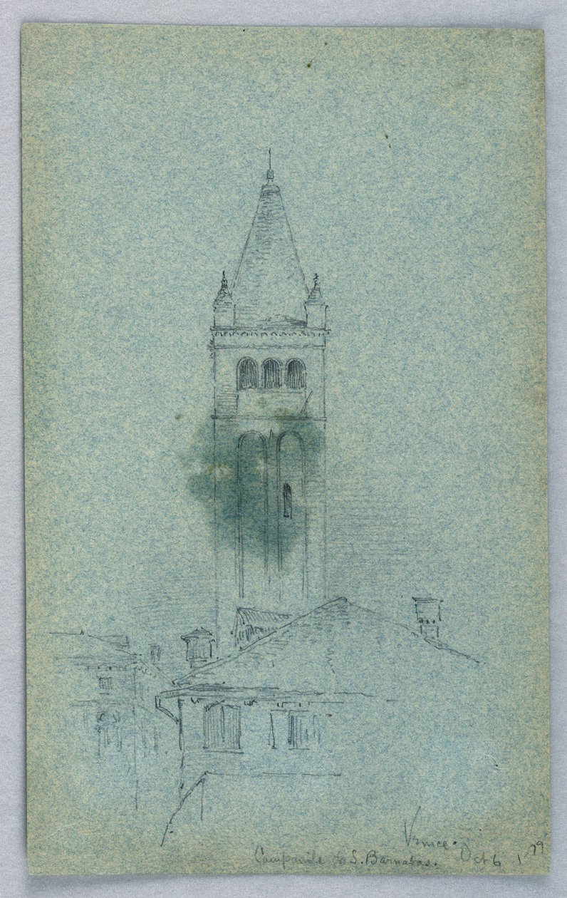 Campanário de São Barnabé, Veneza de Arnold William Brunner