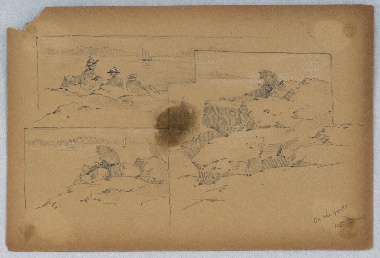 Nas rochas, Mt. Deserto de Arnold William Brunner