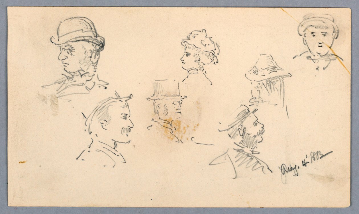 Sete Esboços de Cabeças de Arnold William Brunner