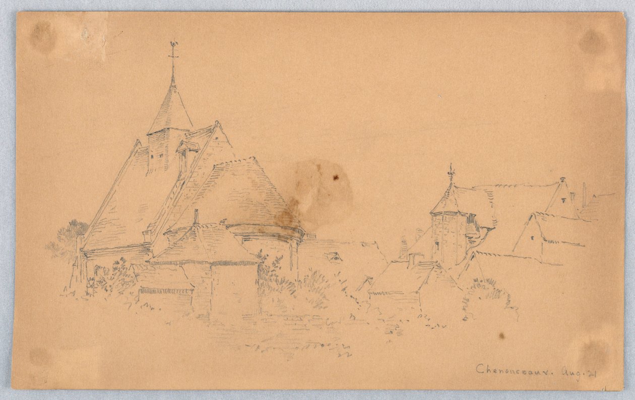 Esboço de Chenonceaux de Arnold William Brunner