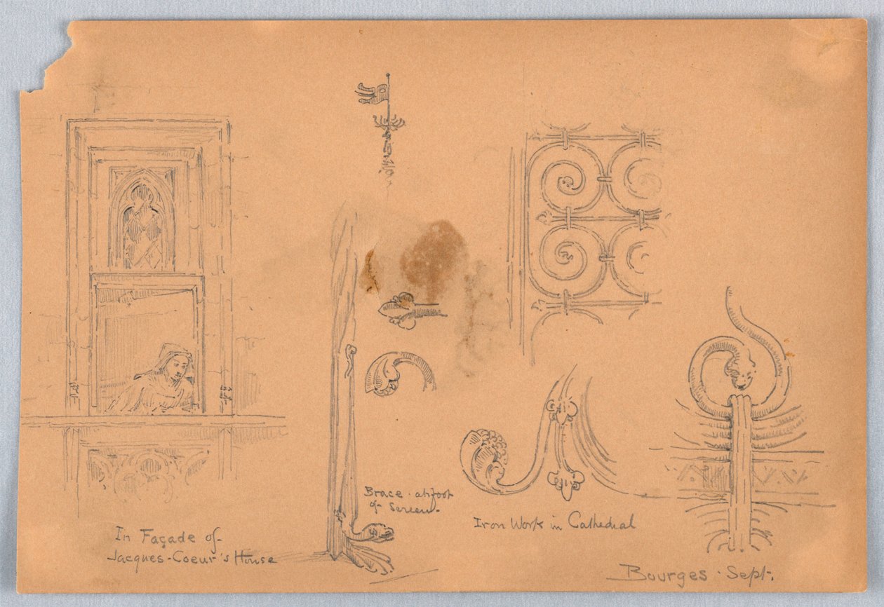 Esboços em Bourges de Arnold William Brunner