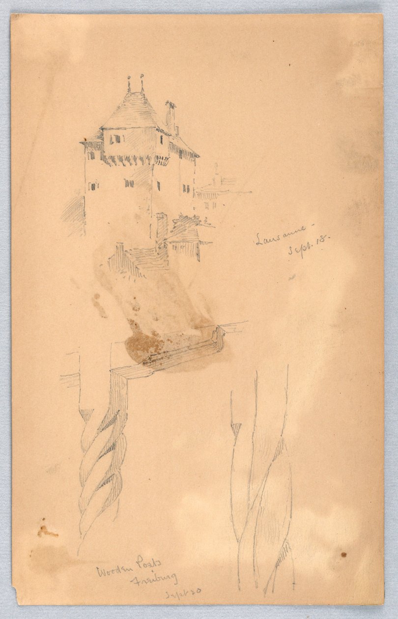 Esboços em Lausanne de Arnold William Brunner