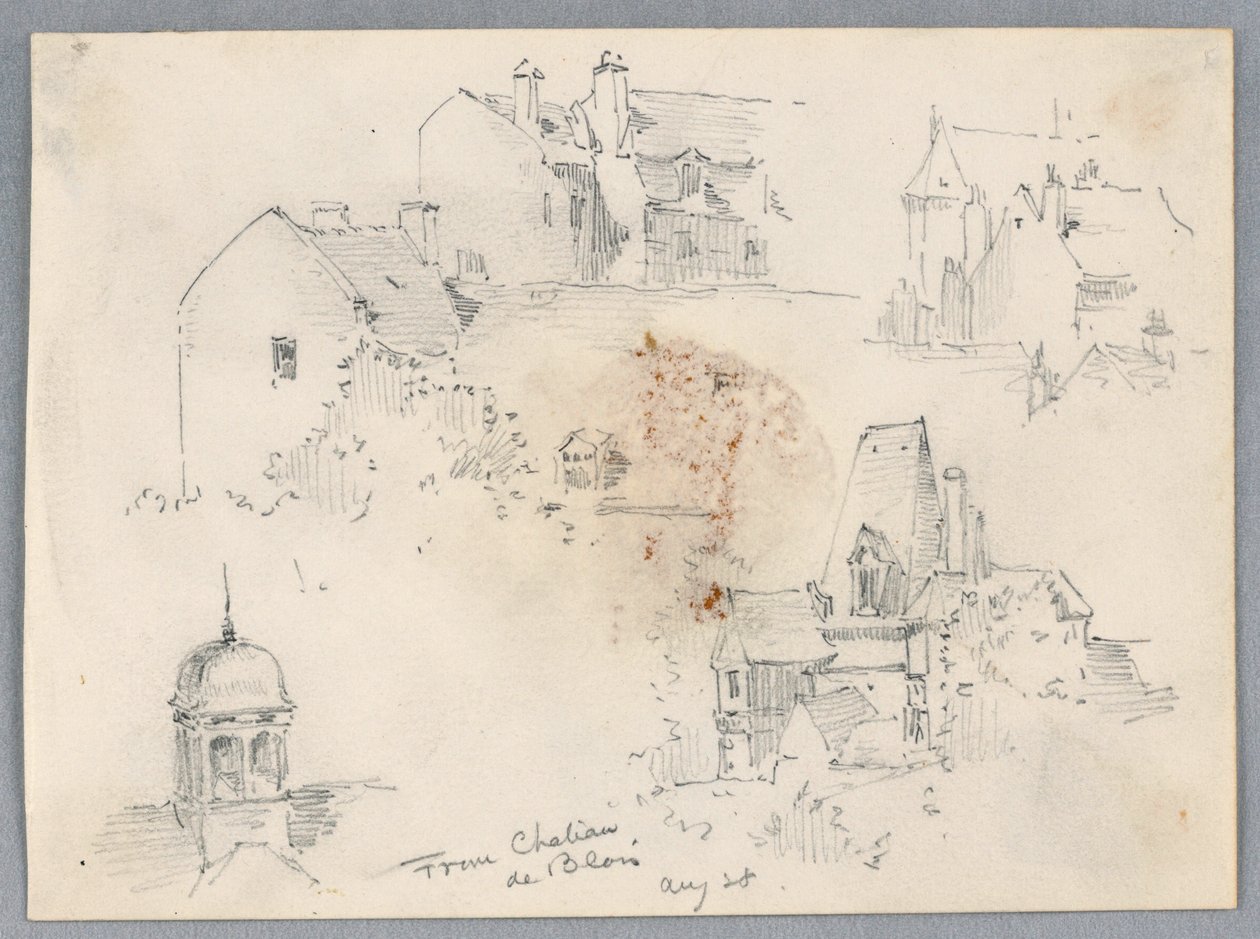 Esboços do Château de Blois de Arnold William Brunner