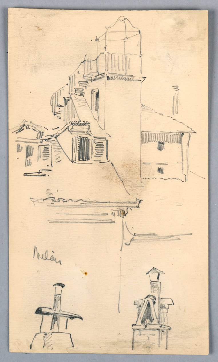 Esboços em Milão de Arnold William Brunner
